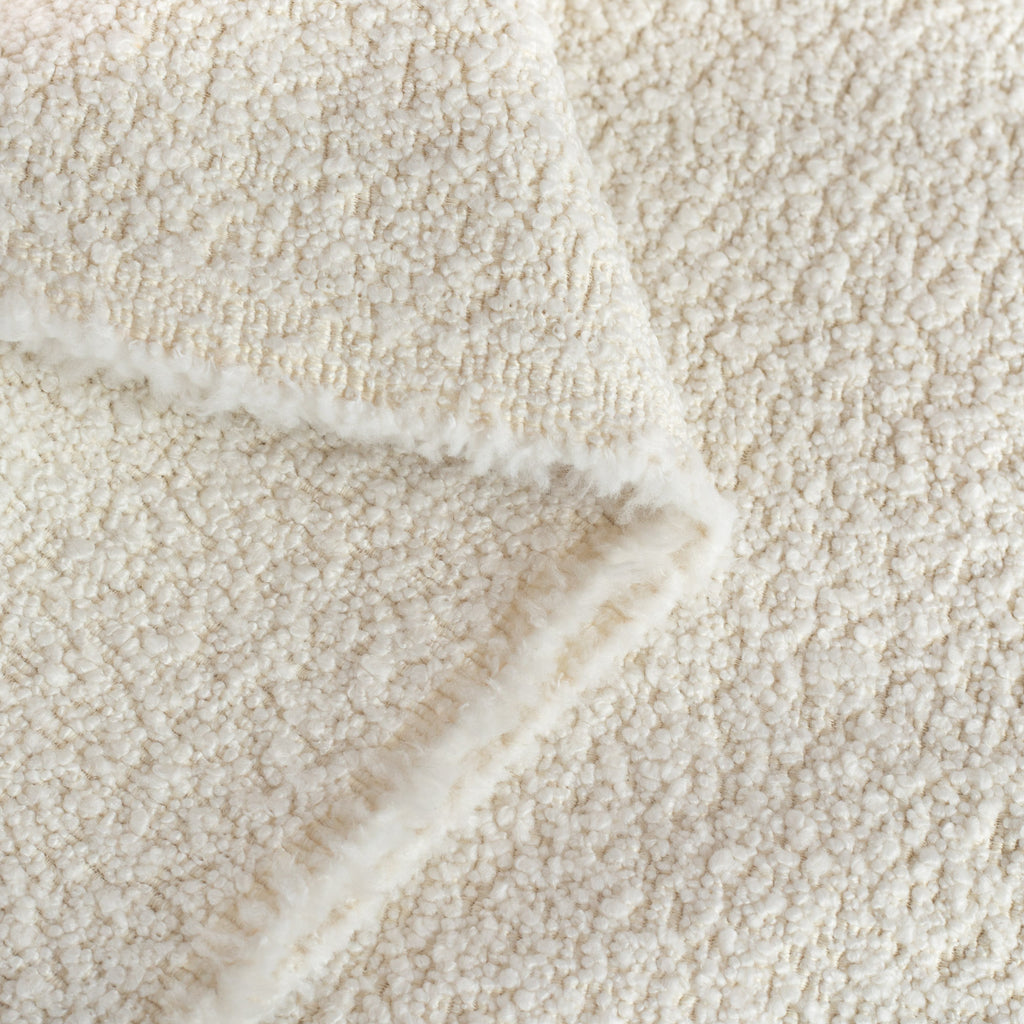 Cambie Chalk, a creamy, off-white boucle home decor fabric : view 2