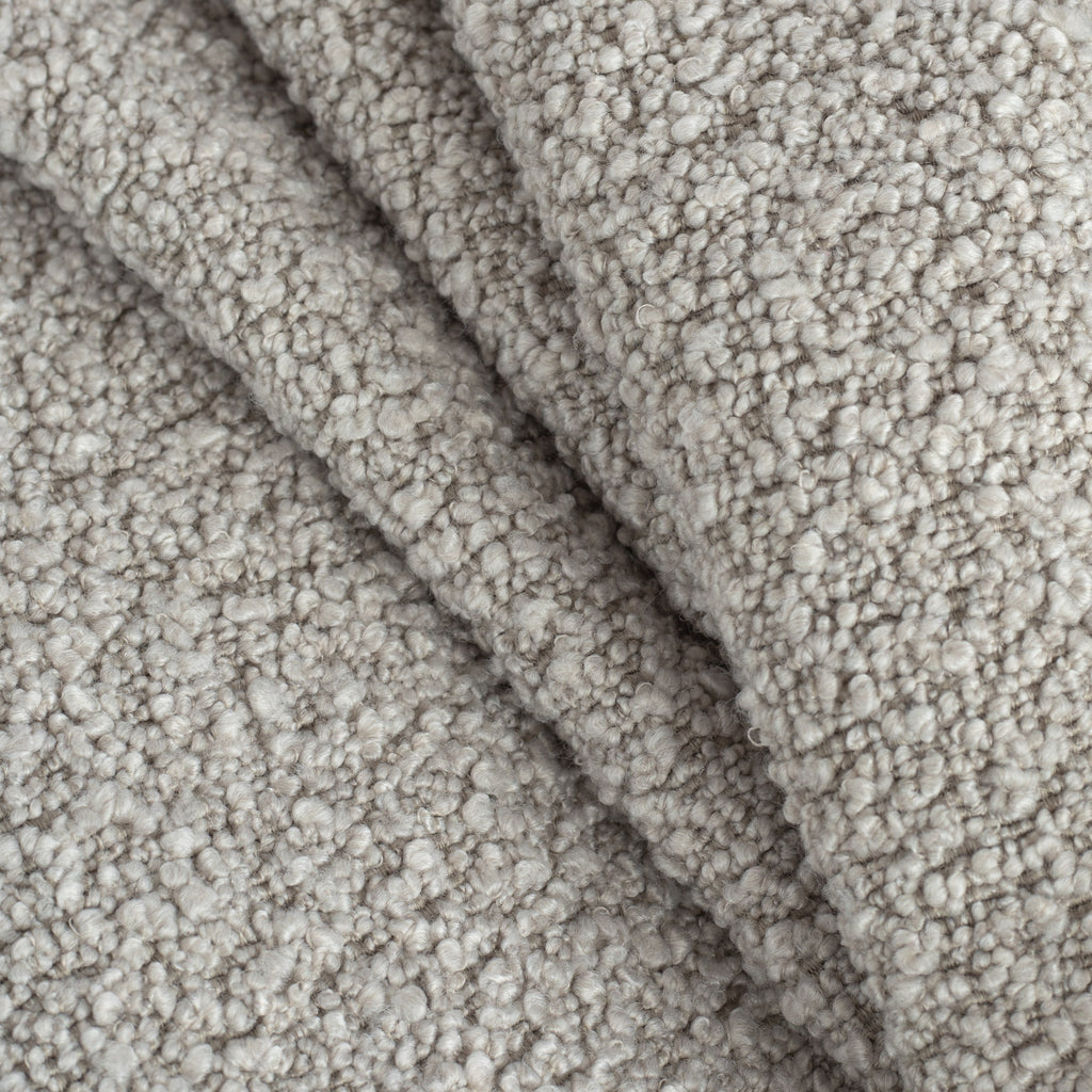Cambie Silver Mink, a mid gray boucle home decor fabric from Tonic Living