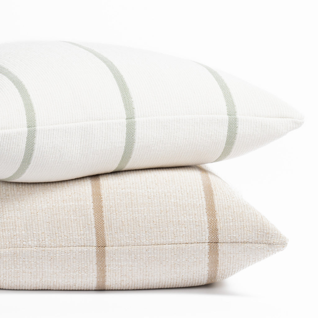 Carlin Stripe throw pillows : Jade and Amber colorways