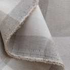 cream and taupe buffalo check home decor fabric : detail view