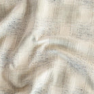 a light gray and denim blue plaid home decor fabric