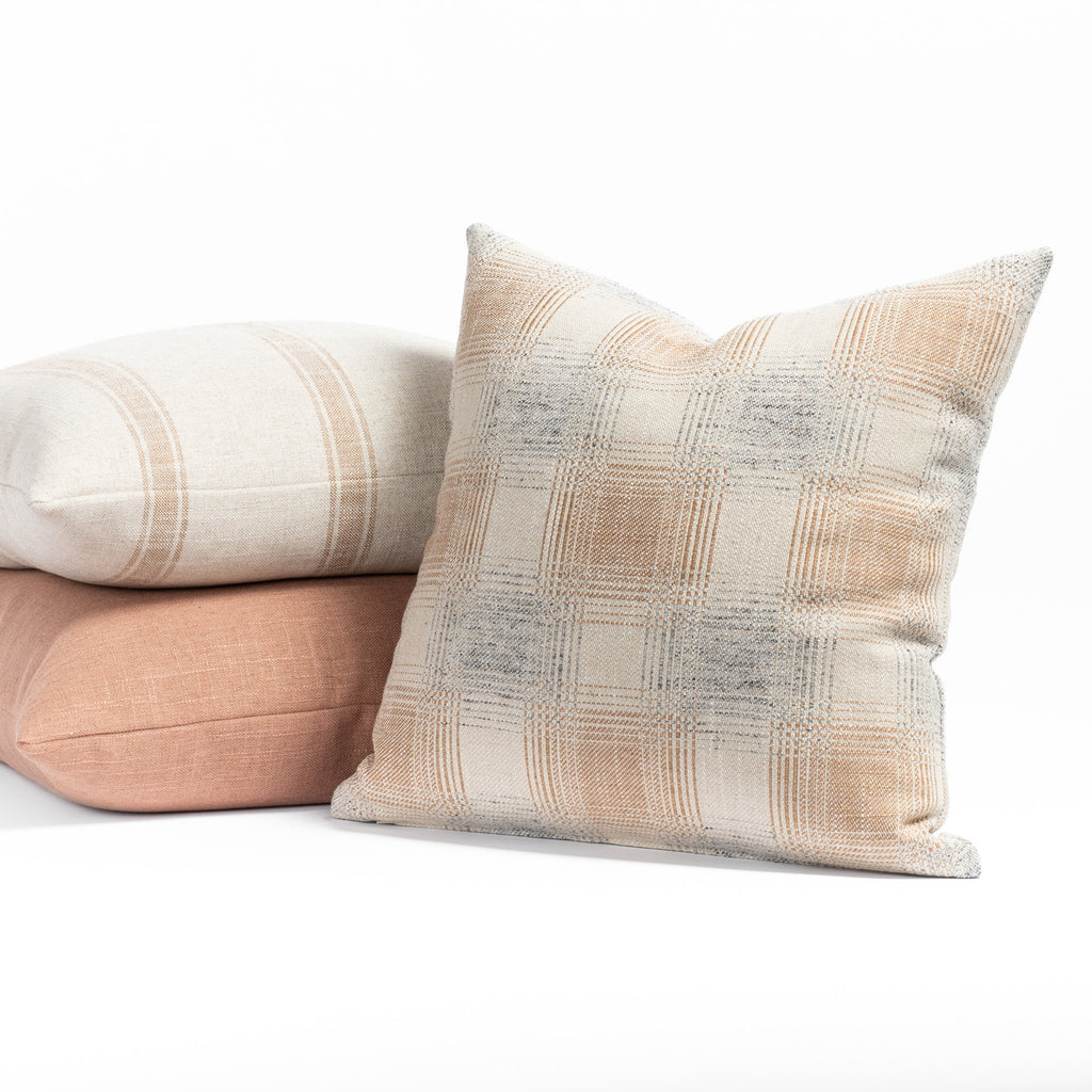 Tonic Living earthy terracotta and cream throw pillows
