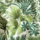 Daintree Palm Green painterly leafy print cotton fabric : view 3