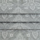 Dixie Sea Glass gray floral dot medallion print home decor fabric