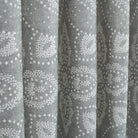 Dixie Sea Glass gray medallion print home decor fabric : close up view