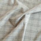 Dorset Plaid: a fog gray with fine blue and charcoal lines fabric