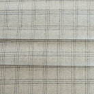 Dorset Plaid : a fog gray with fine blue and charcoal lines home decor fabric