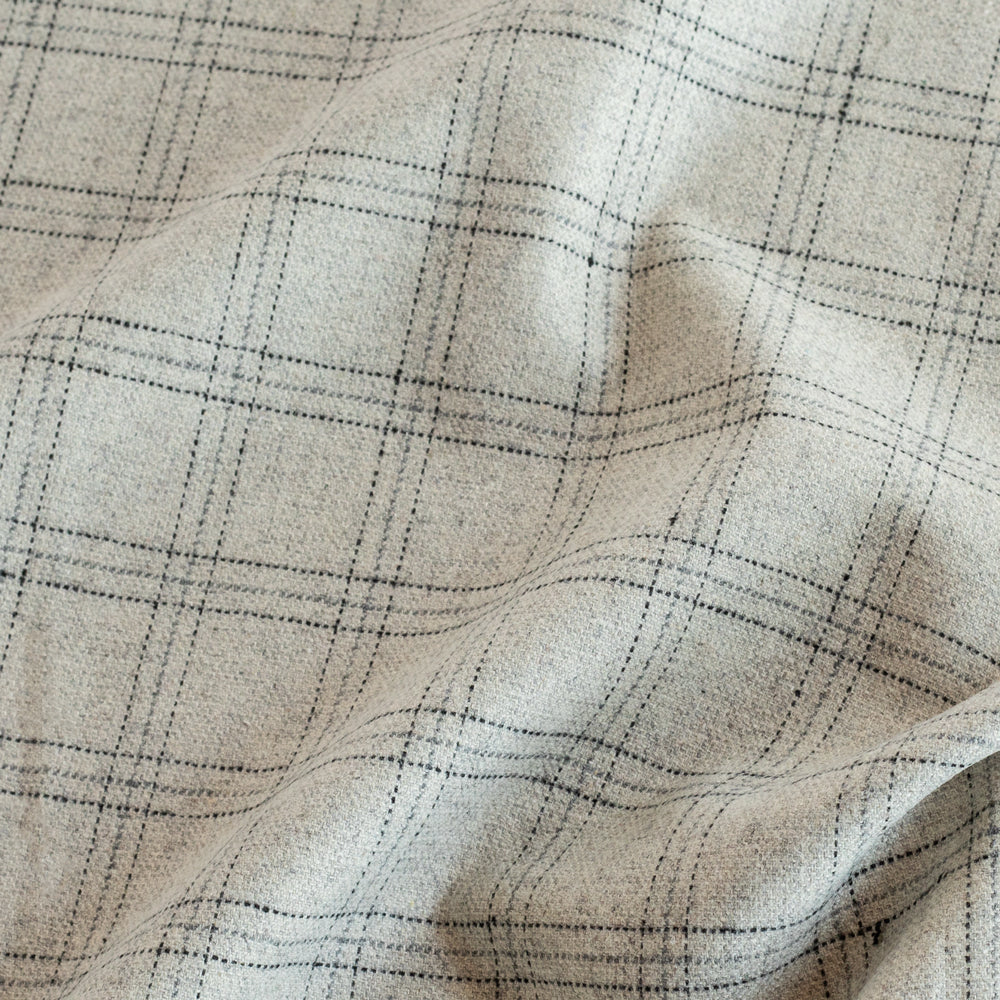 Dorset light grey plaid home decor fabric from tonic living