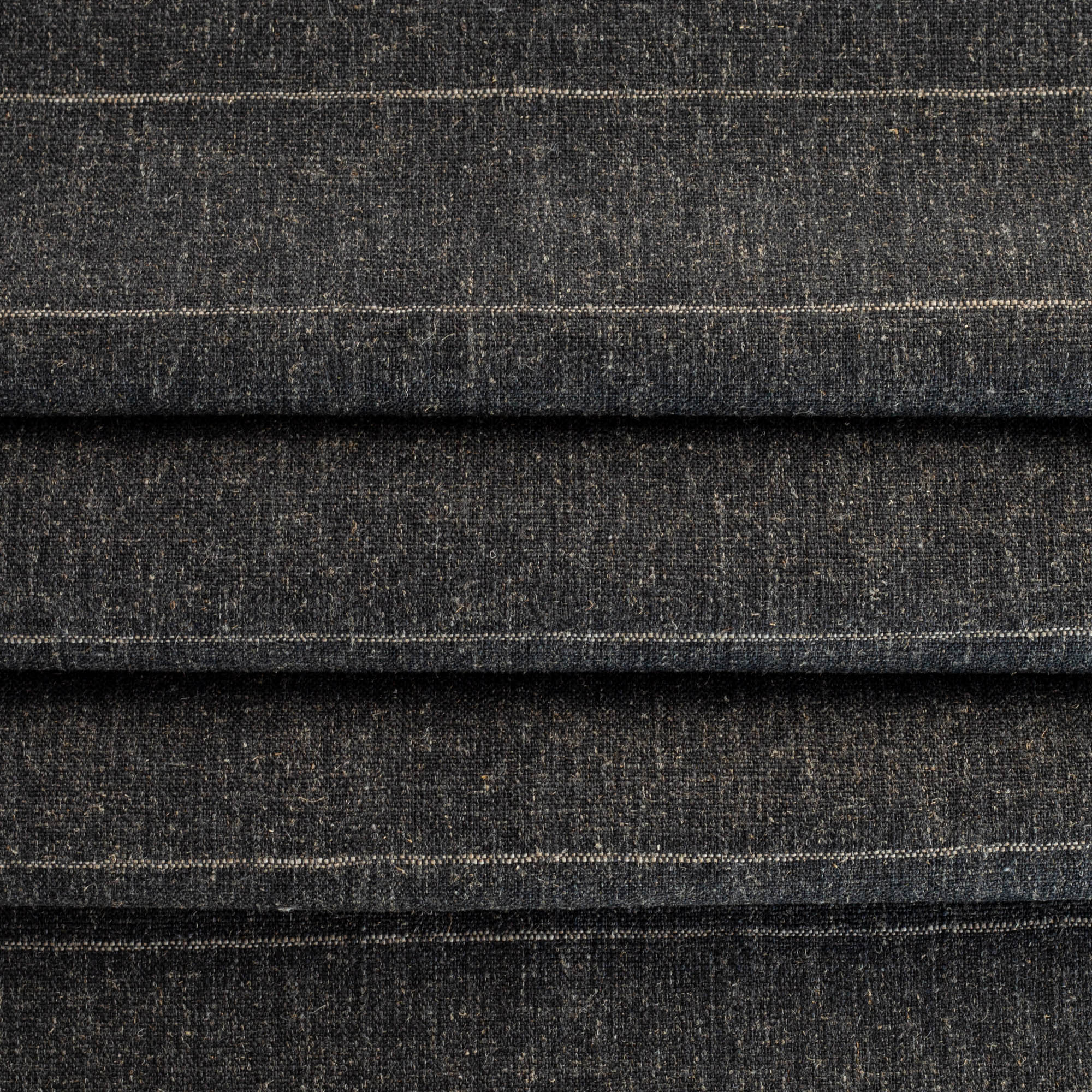 a dark gray and brown horizontal pinstripe home decor fabric