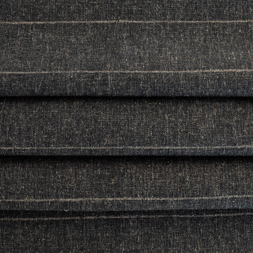 a dark gray and brown horizontal pinstripe home decor fabric