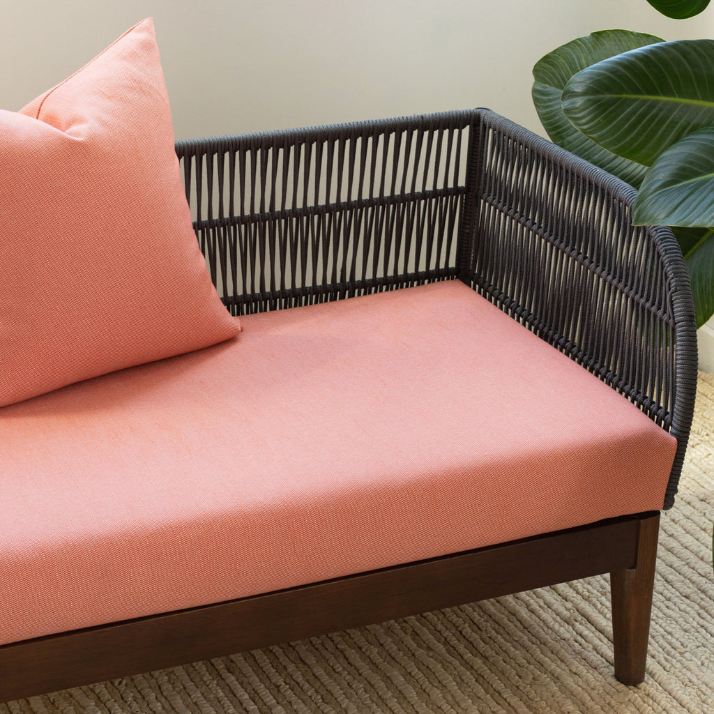 Eden coral pink indoor outdoor fabric cushion cover from Tonic Living