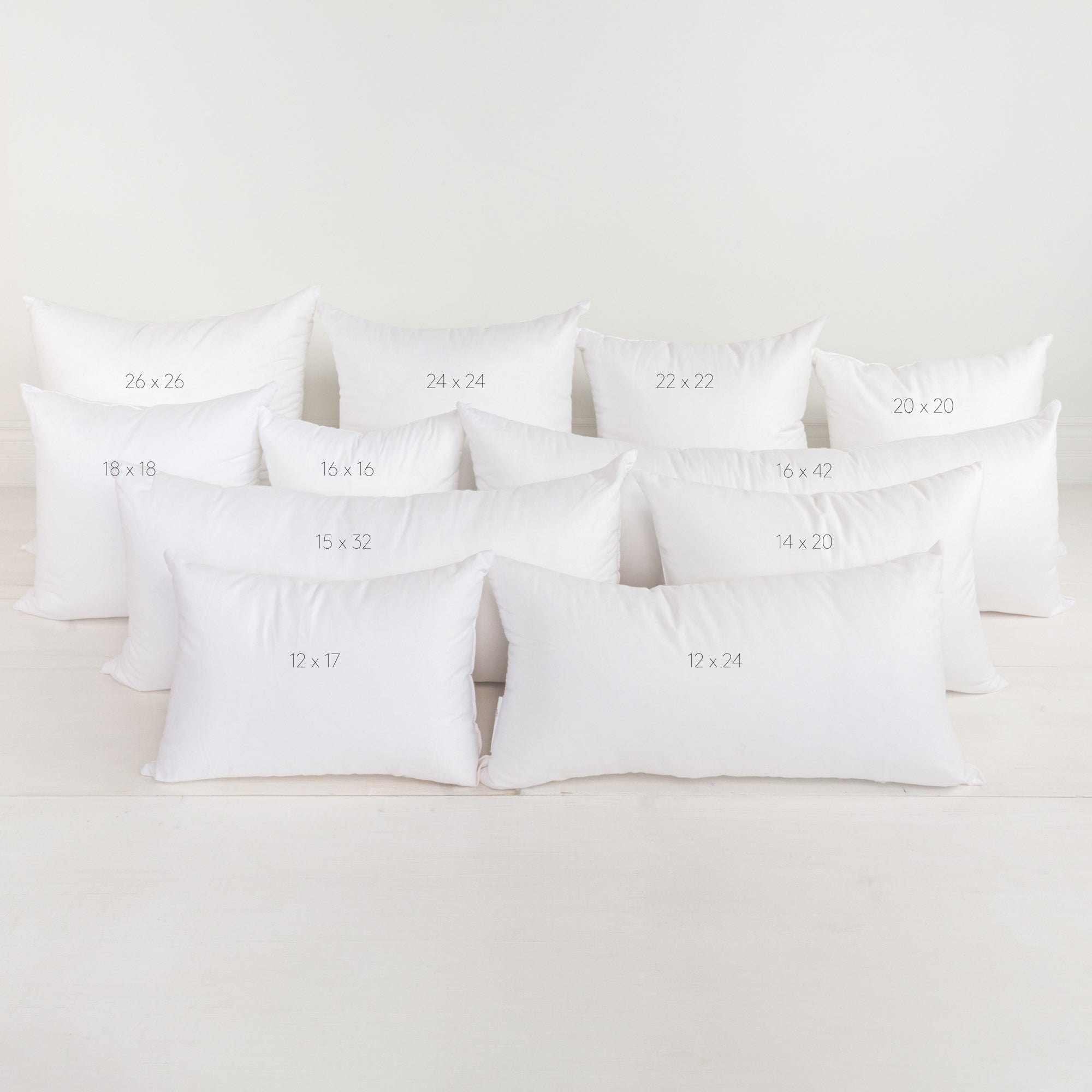 Lumbar Pillow Size 18 Cushion Insert 18x18 Pillow Inserts Set Of