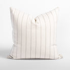 Fontana 20x20 pillow, a cream and sandy gray vertical stripe pillow