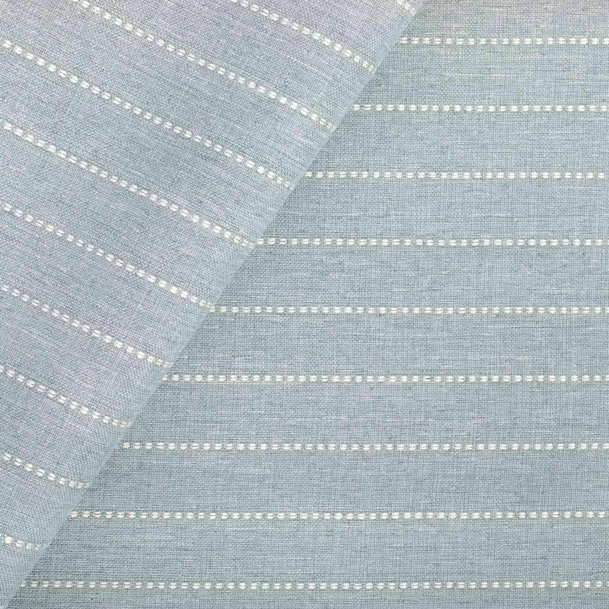 Fontana Cloud, a pale blue gray and white stripe indoor outdoor fabric from Tonic Living