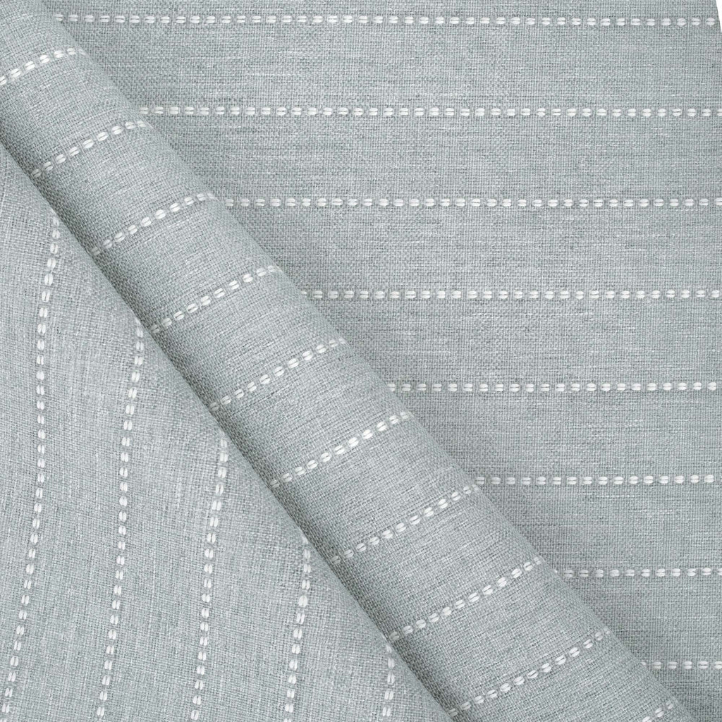 Fontana Cloud, a pale blue gray and white stripe indoor outdoor fabric : view 2