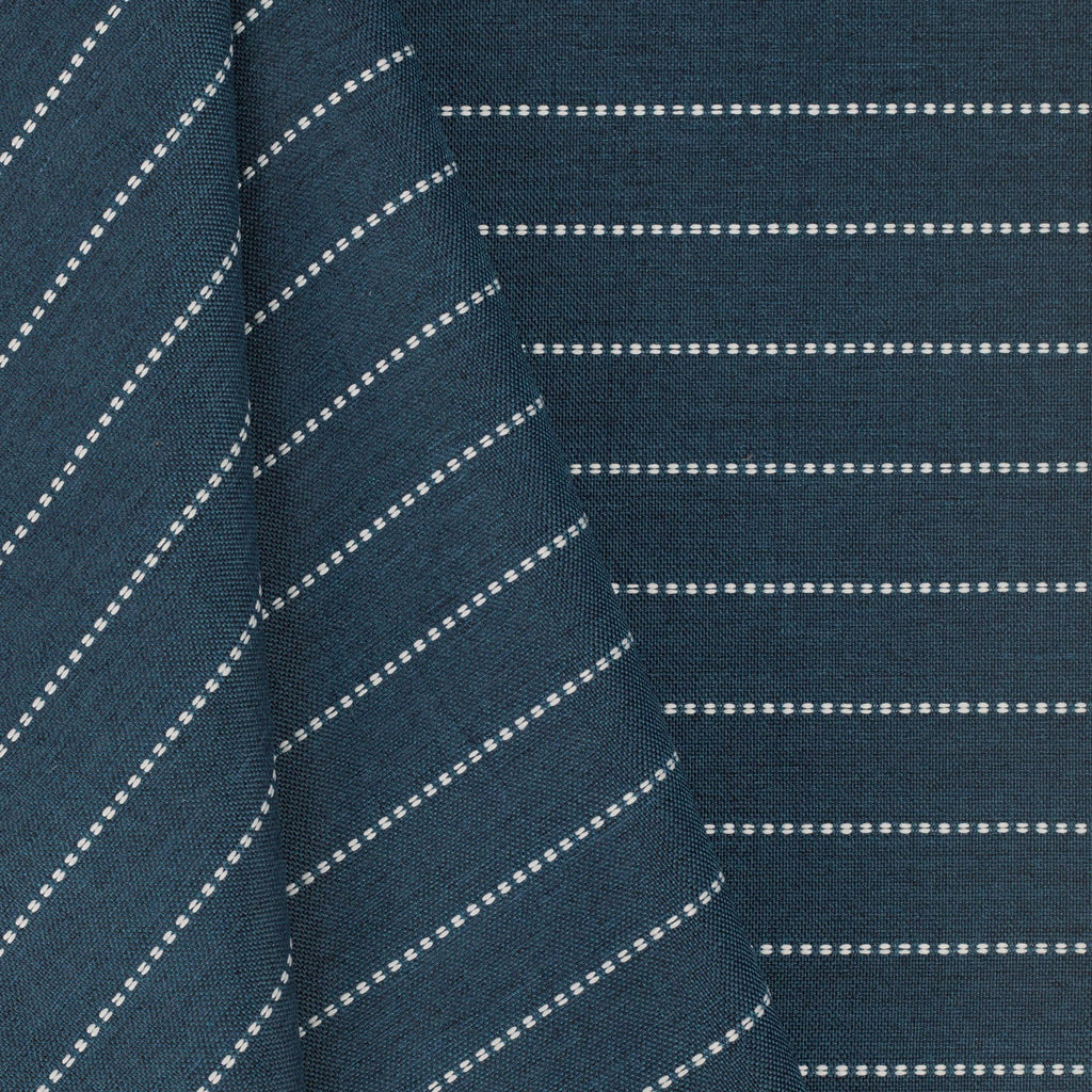 Fontana navy blue and white horizontal stripe indoor outdoor fabric : view 2