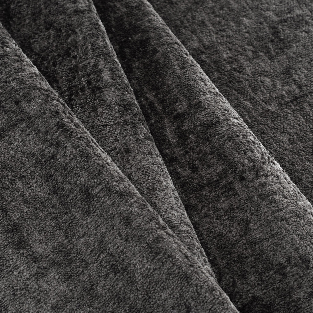 Ginsberg Velvet Pewter, a charcoal gray brushed velvet upholstery fabric : view 3