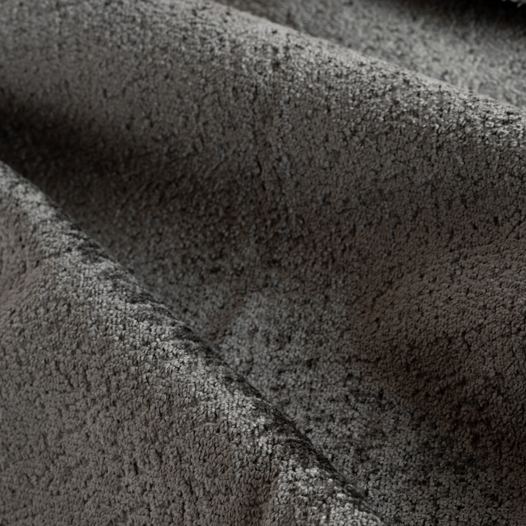 Ginsberg Velvet Pewter, a charcoal gray brushed velvet upholstery fabric : view 6