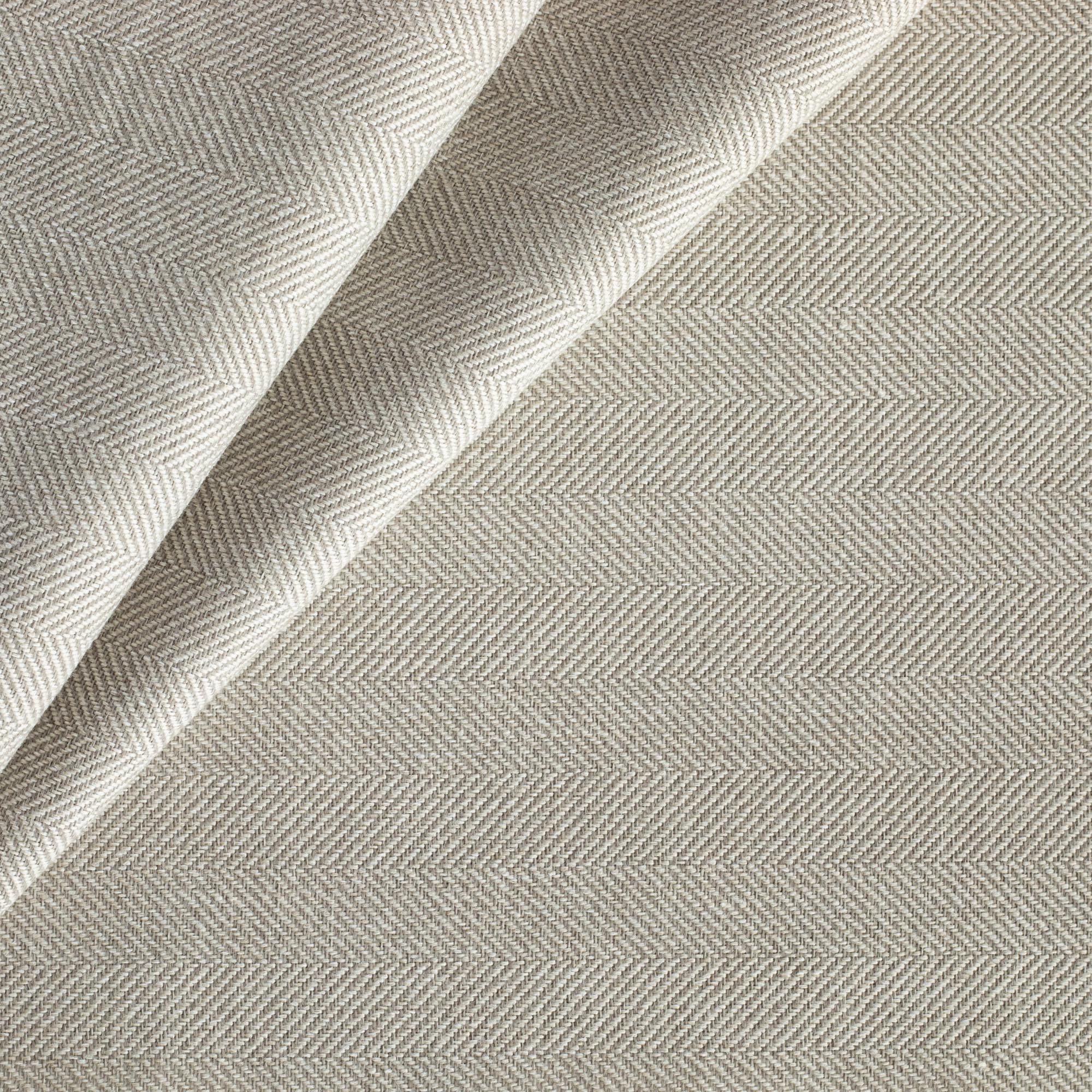Grafton Portobello, a gray herringbone upholstery fabric from Tonic Living