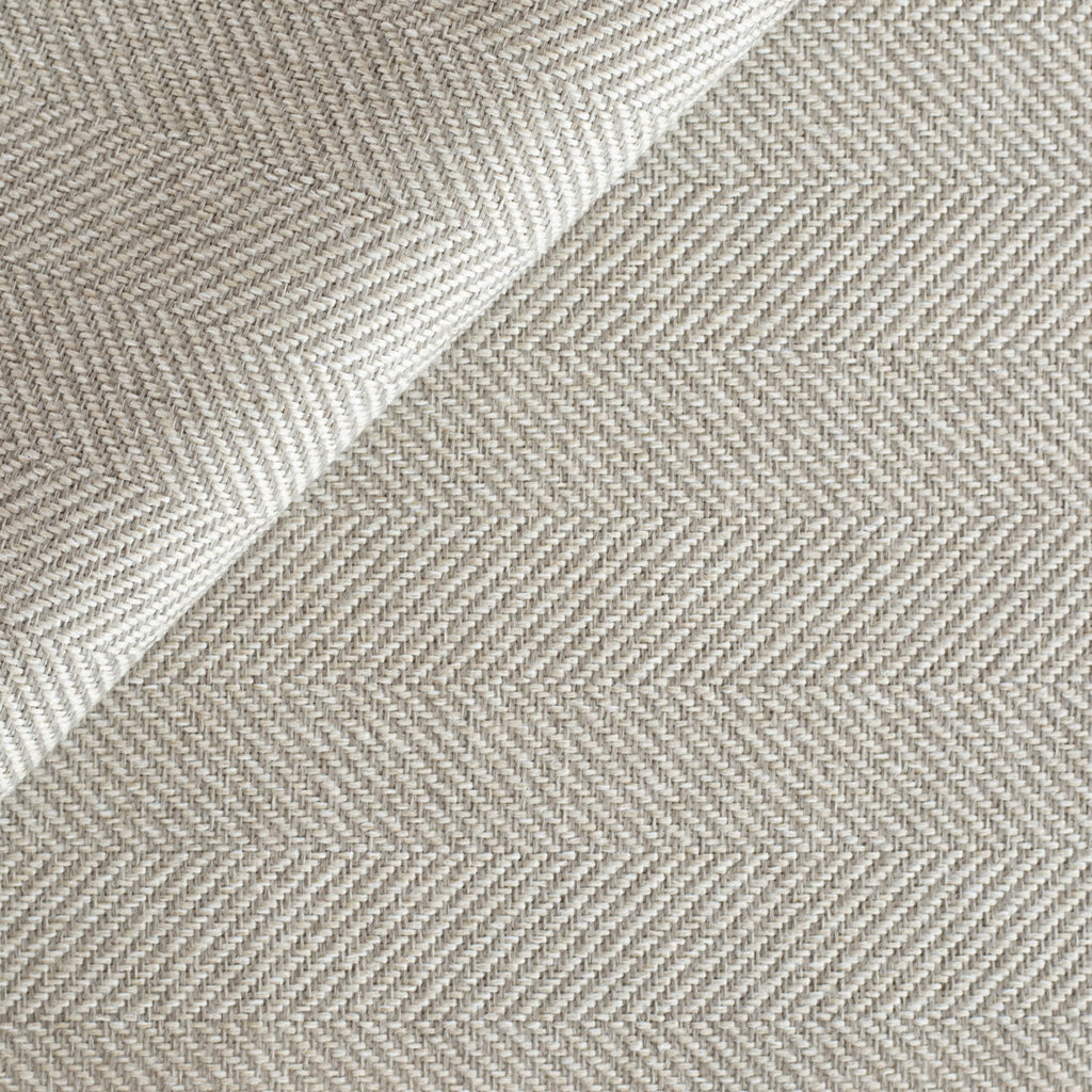 a gray and cream herringbone upholstery fabric