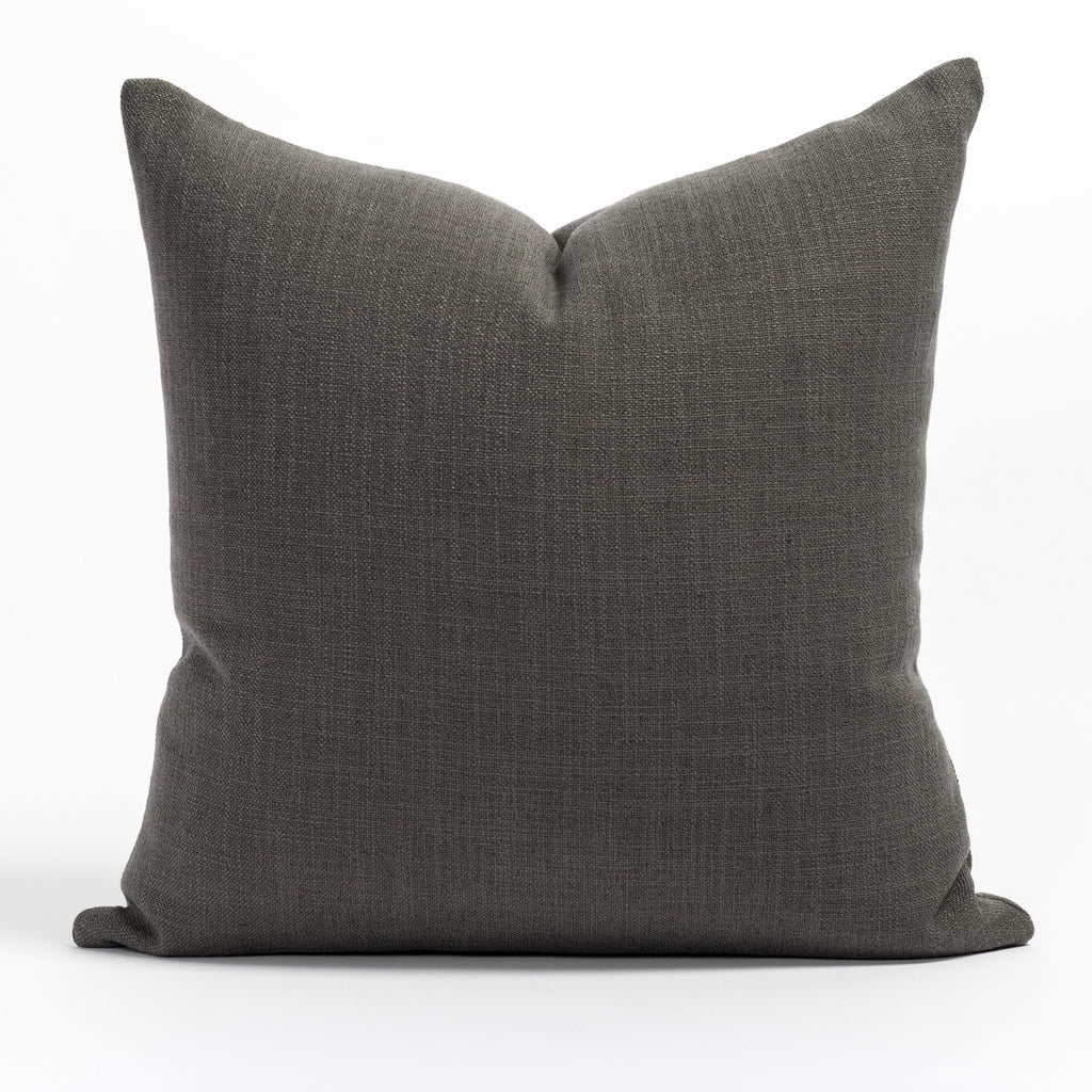 Grange 22x22 Pillow Graphite grey throw pillow from Tonic Living