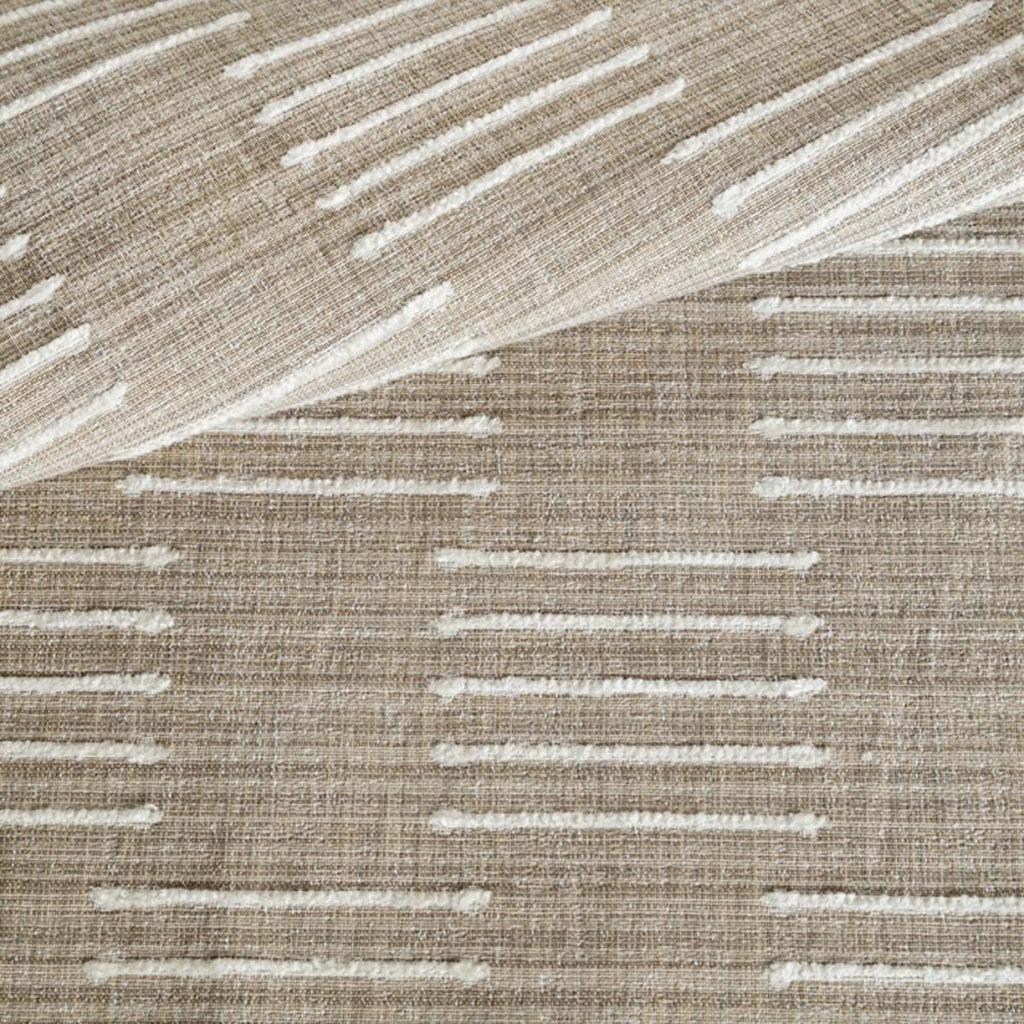 Harlow Burlap, a beige and cream graphic upholstery fabric from Tonic Living