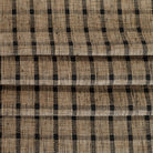 a tan brown and black woven check home decor fabric 