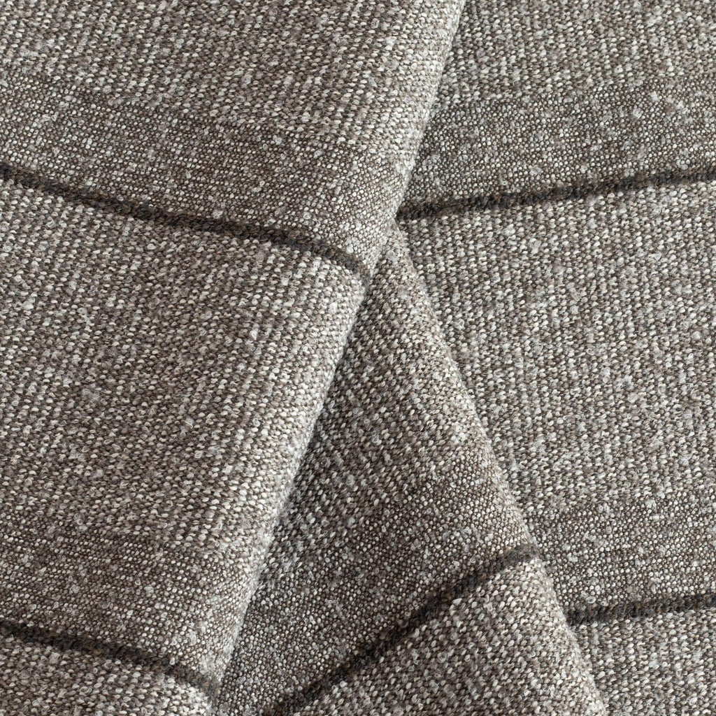 a textured tonal gray stripe upholstery fabric : close up view 2