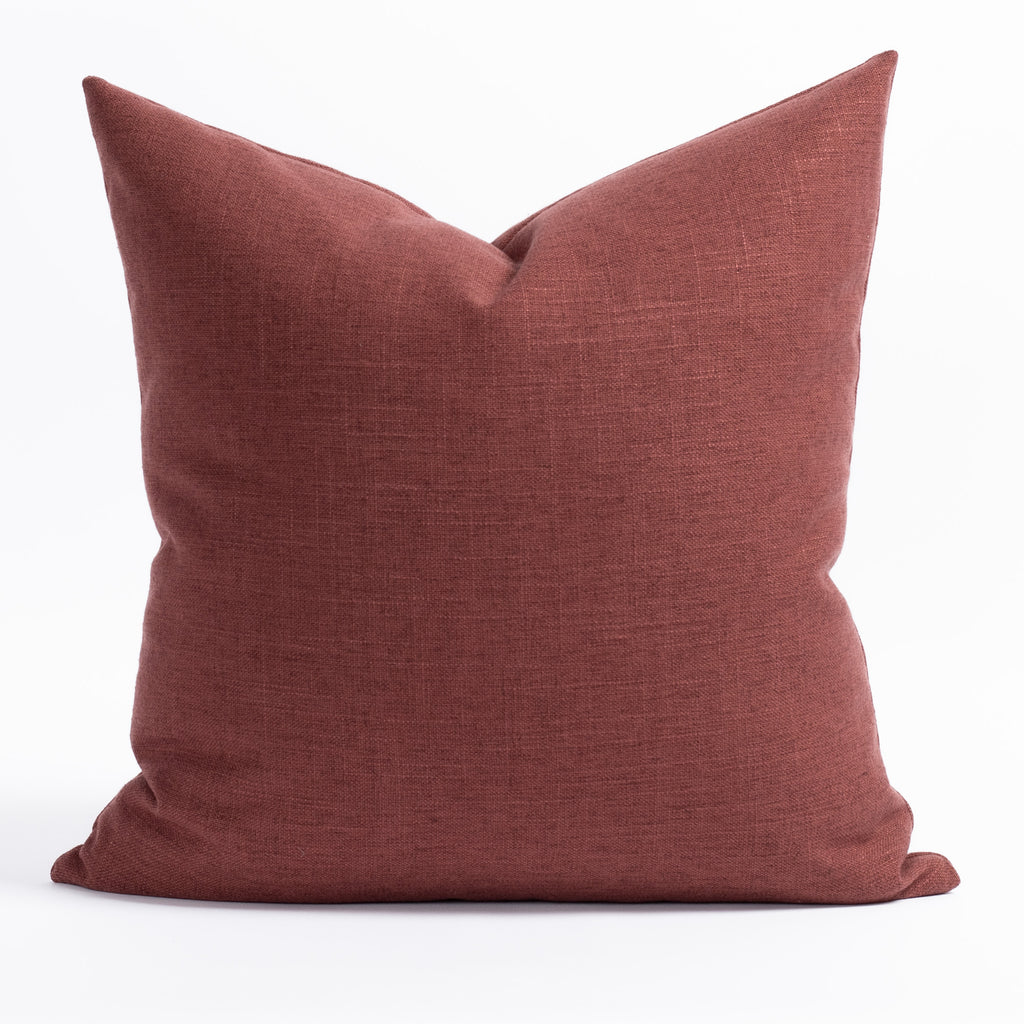 Hollis 22x22 merlot red throw pillow from Tonic Living