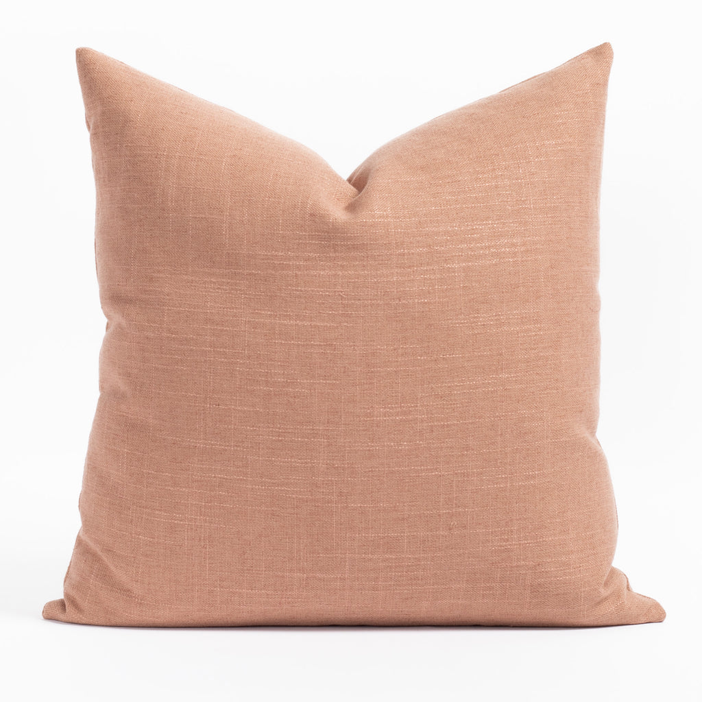 Hollis 22x22 terracotta orange pink throw pillow from Tonic Living