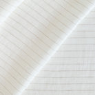 Hudson cream white and taupe stripe linen blend drapery fabric from Tonic Living