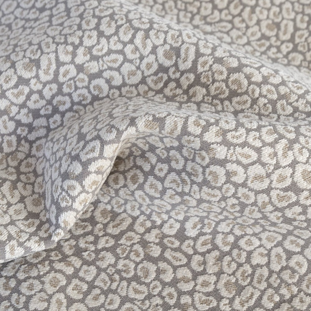 Jackie Fabric, Spots a taupe gray leopard fabric from Tonic Living