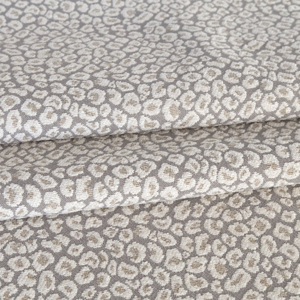Jackie Fabric, Spots a taupe gray leopard fabric from Tonic Living