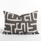 Karru charcoal grey lumbar throw pillow from Tonic Living
