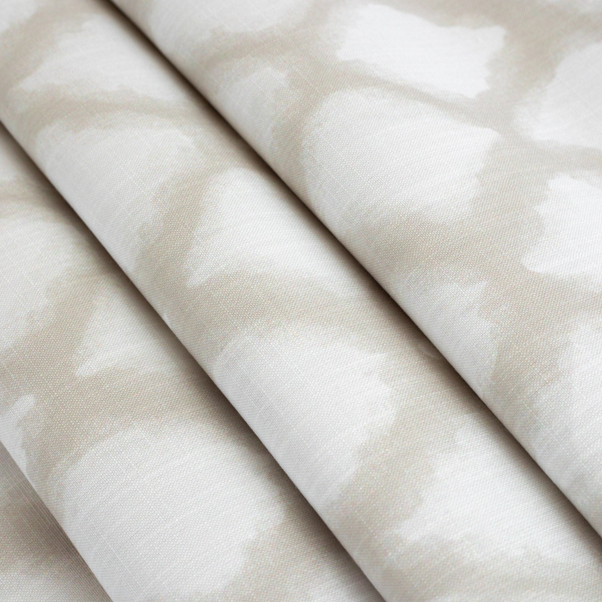 Melrose Sand, a beige and white ikat print fabric : view 3