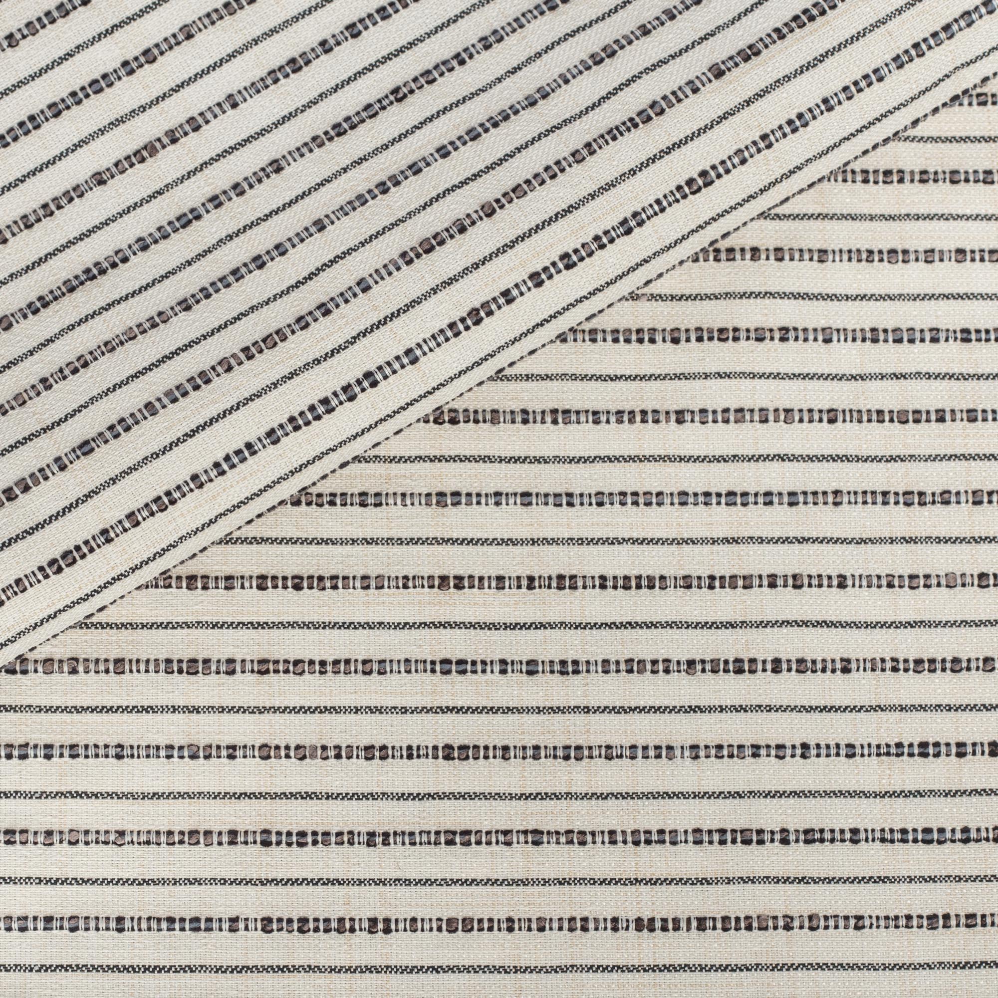 Misto Stripe Cream and black, a cream and black horizontal striped Crypton home performance fabric