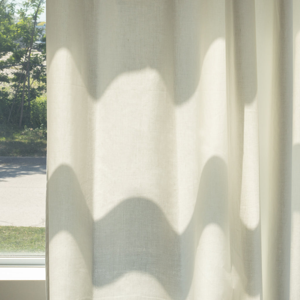 Creamy off white polyester cotton lining by Tonic Living for drapery, curtains and roman blinds