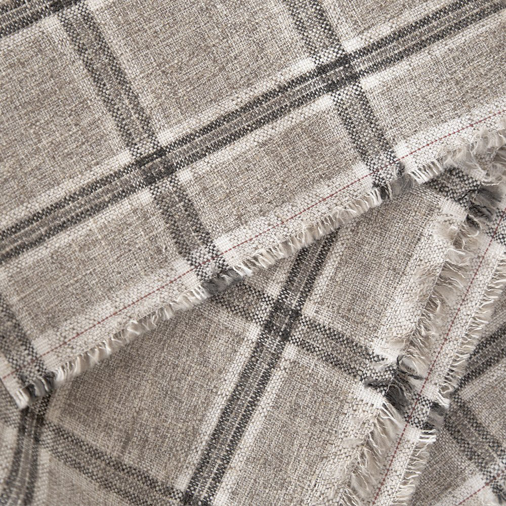Nantucket Plaid Zinc, gray plaid fabric from Tonic Living 