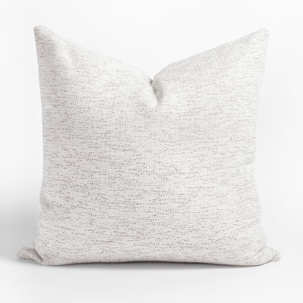 Preston Birch, a heathered cream and light gray indoor outdoor pillow from Tonic Living