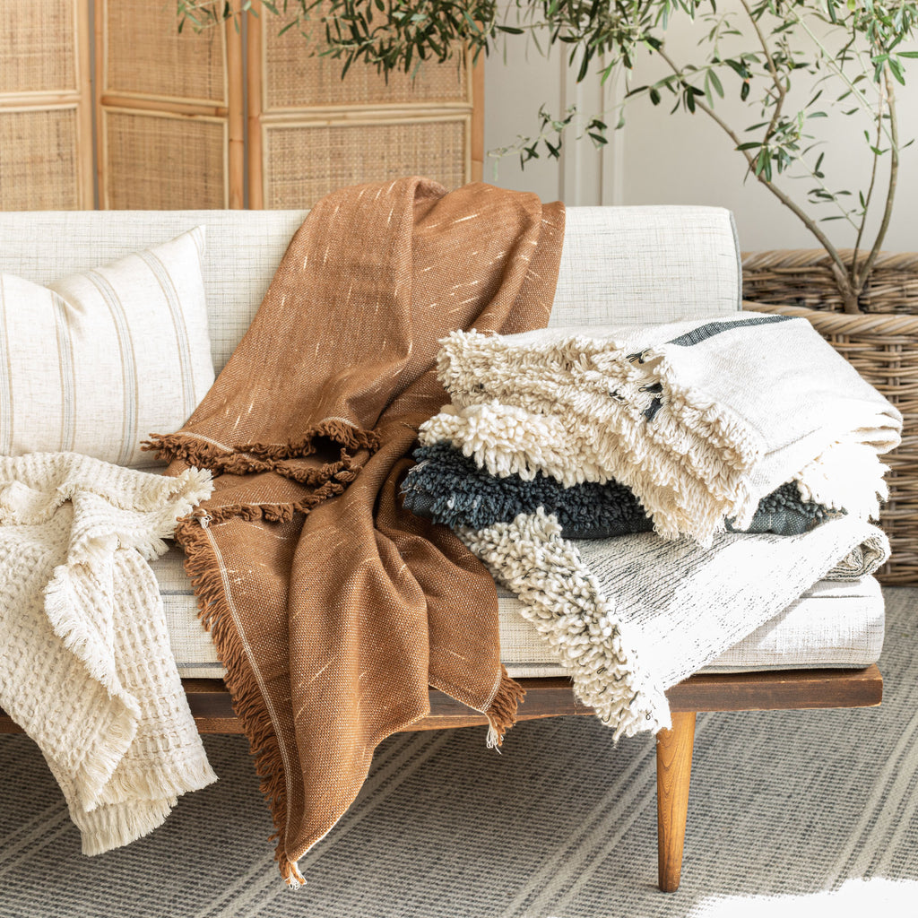 handcrafted cotton throw blankets