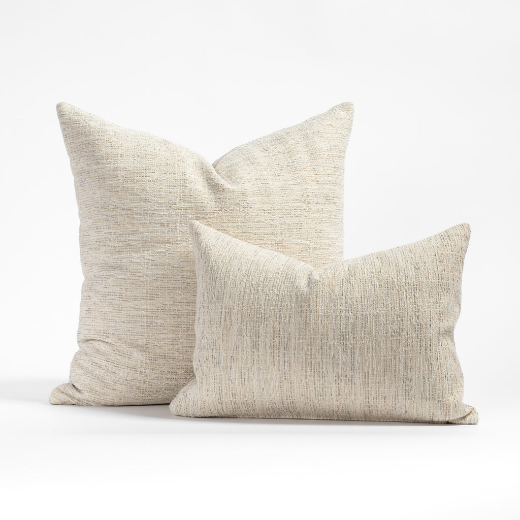 ramsey parchment cream throw pillow in two sizes from Tonic Living