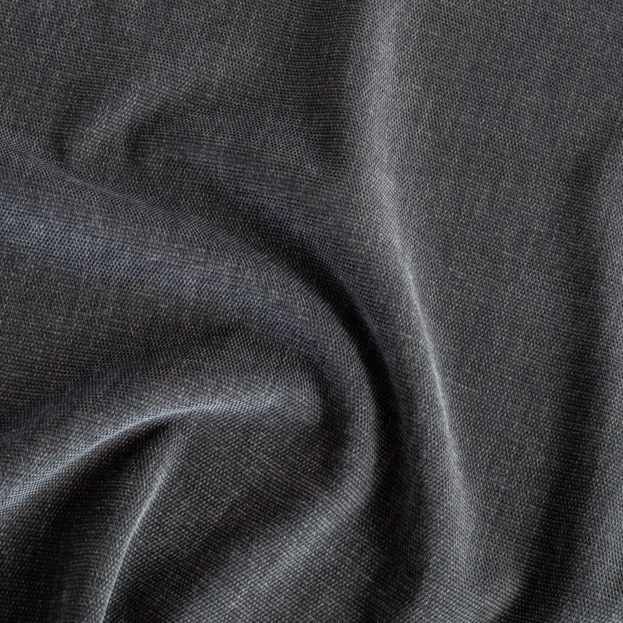 Remy Blue Smoke, a dark gray chenille textured high performance fabric from Tonic Living