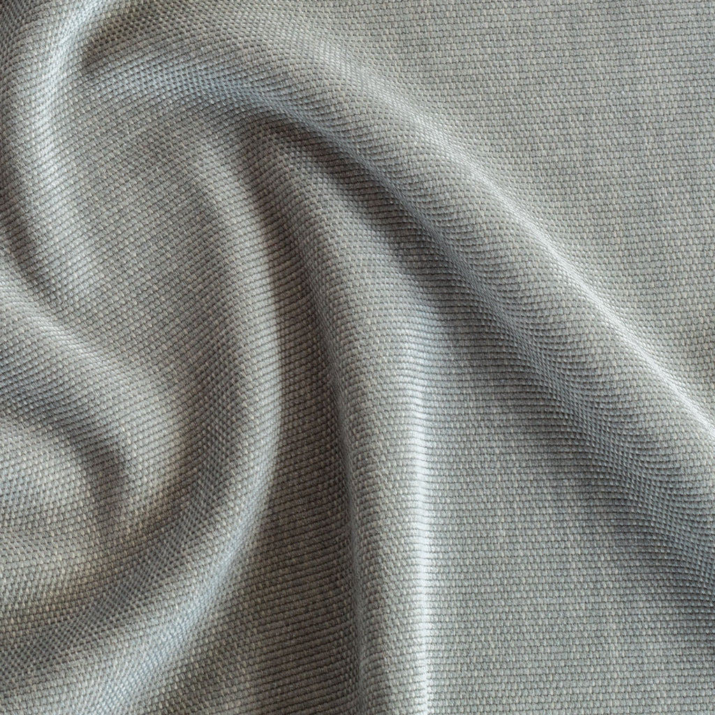 a silver gray soft performance upholstery fabric