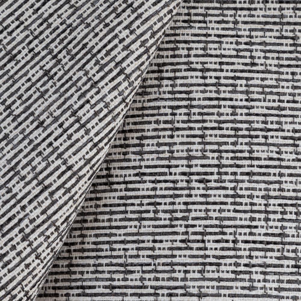Renton Pavement, a black, gray and white textured upholstery fabric from Tonic Living
