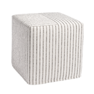 Rodin Stripe Cube Ottoman, Natural from Tonic Living
