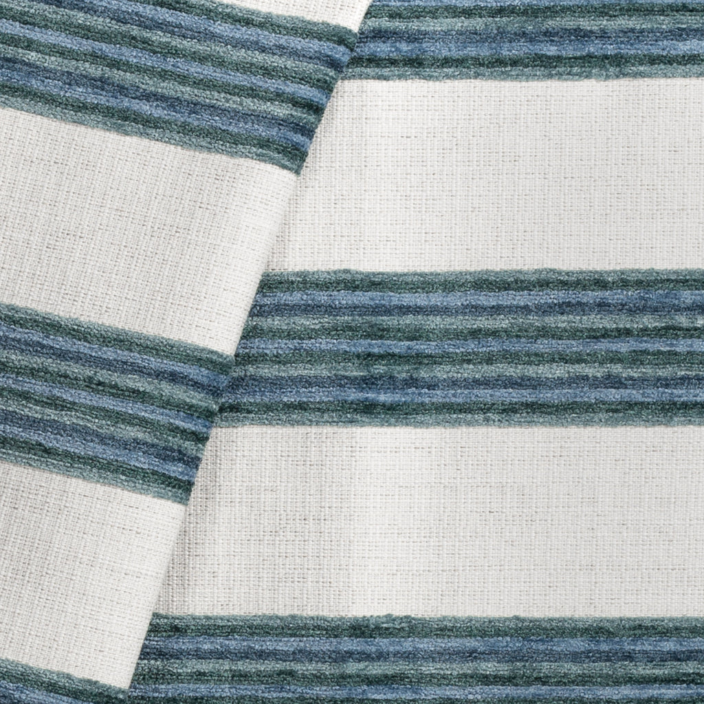 Satori seaside blue and cream stripe fabric from Tonic Living