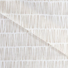 Shelby Fabric, Flax, beige and white modern matchstick print