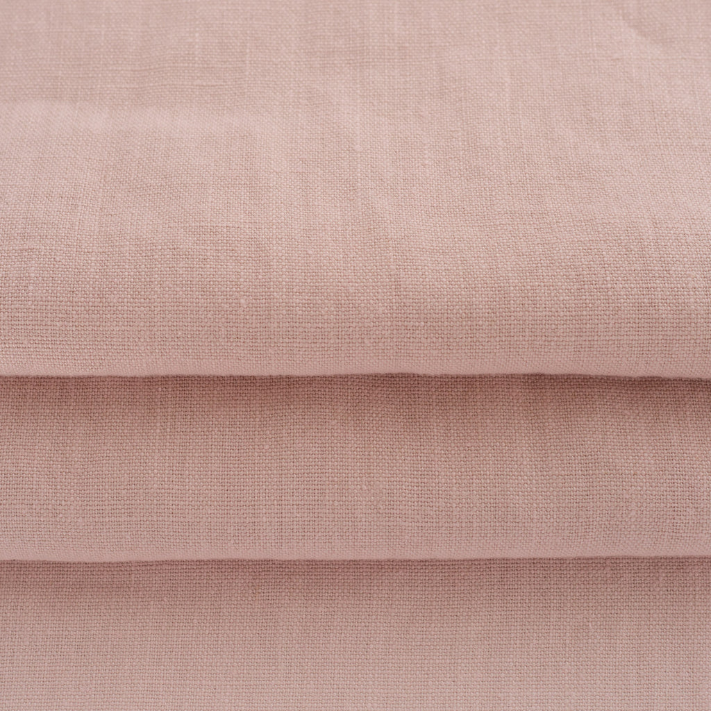 soft washed linen fabric in a petal pink