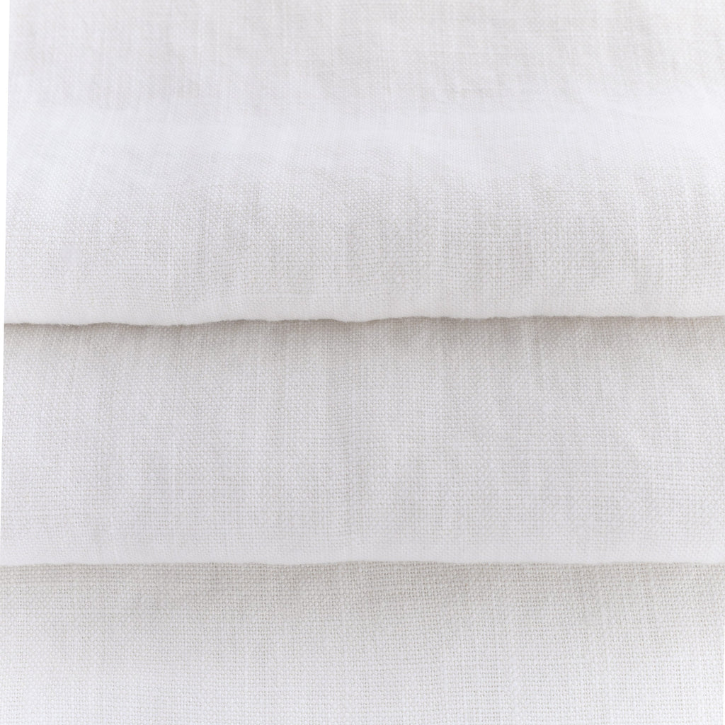 soft washed white linen fabric