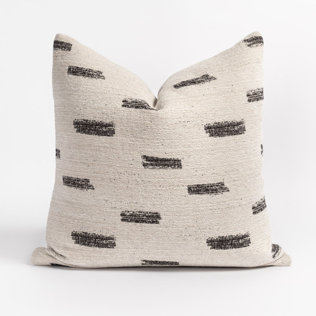 Stratus 20x20 Pillow Cream, a graphic cream and black pattern pillow from Tonic Living 